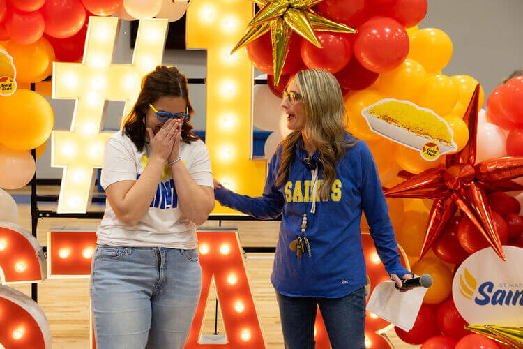 Happy woman laughing